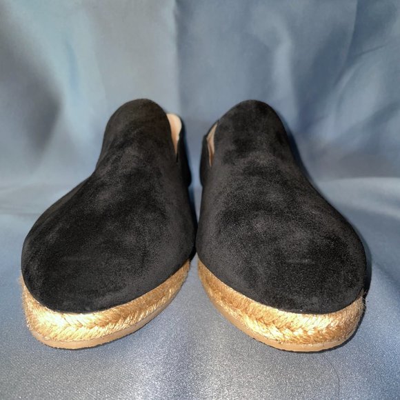 JACK ROGERS Black Suede AUDREY ESPADRILLE FLATS, Women Size 11, New w/tag - Picture 4 of 14